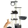 Arbre à Chat Madrid Du Sol Au Plafond Gris - Trixie 1 Arbre à Chat Madrid Du Sol Au Plafond Gris - Trixie -Fournitures Pour Animaux arbre a chat madrid du sol au plafond gris trixie