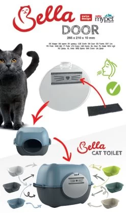 Bac à Litière Bella Modulable Bleu - Rotho My Pet -Fournitures Pour Animaux bac a litiere bella modulable bleu rotho my pet 2