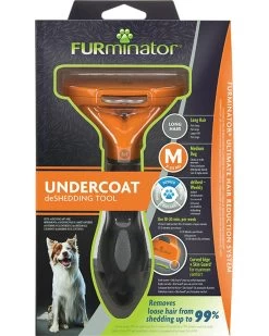 Brosse Chien M Poils Longs Undercoat DeShedding - Furminator -Fournitures Pour Animaux brosse chien m poils longs undercoat deshedding furminator 2