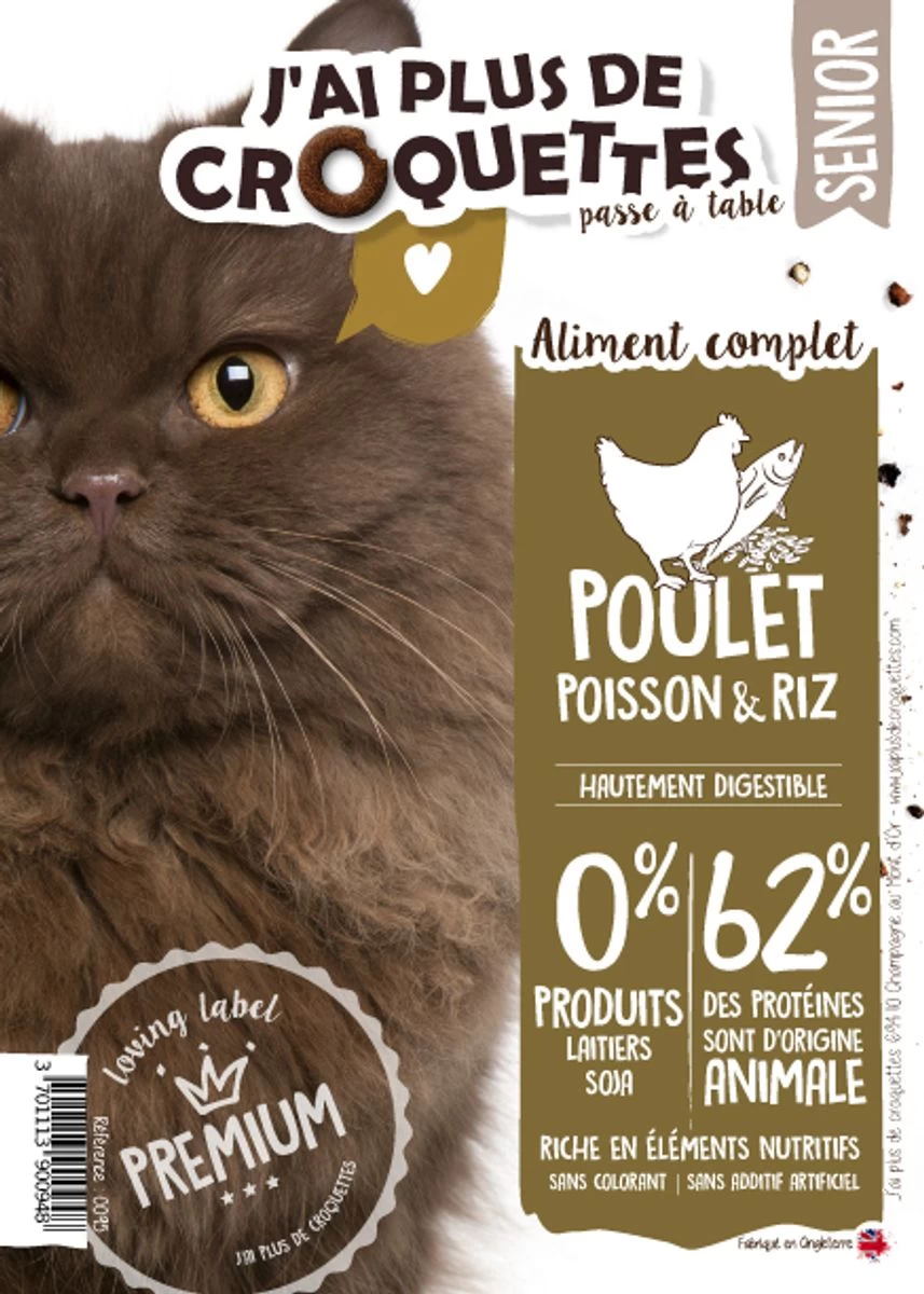 Chat Senior - Recette "Poulet, Poisson Et Riz" - J'ai Plus De Croquettes 4 Chat Senior - Recette "Poulet, Poisson Et Riz" - J'ai Plus De Croquettes – Image 2