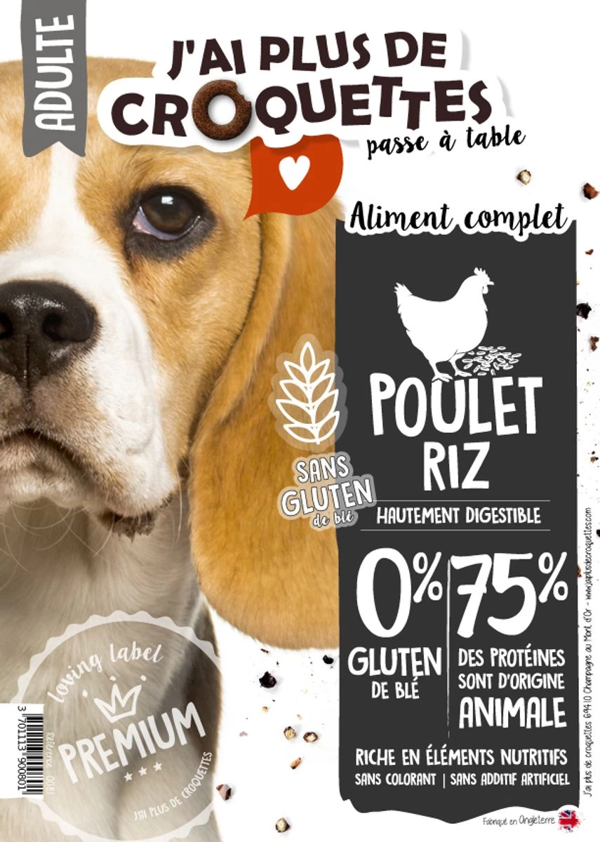 Chien Adulte Toutes Races - Recette "Poulet Et Riz" - J'ai Plus De Croquettes 4 Chien Adulte Toutes Races - Recette "Poulet Et Riz" - J'ai Plus De Croquettes – Image 2