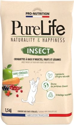 Croquettes "Insect" Pour Chat 1.5 Kg - Purelife