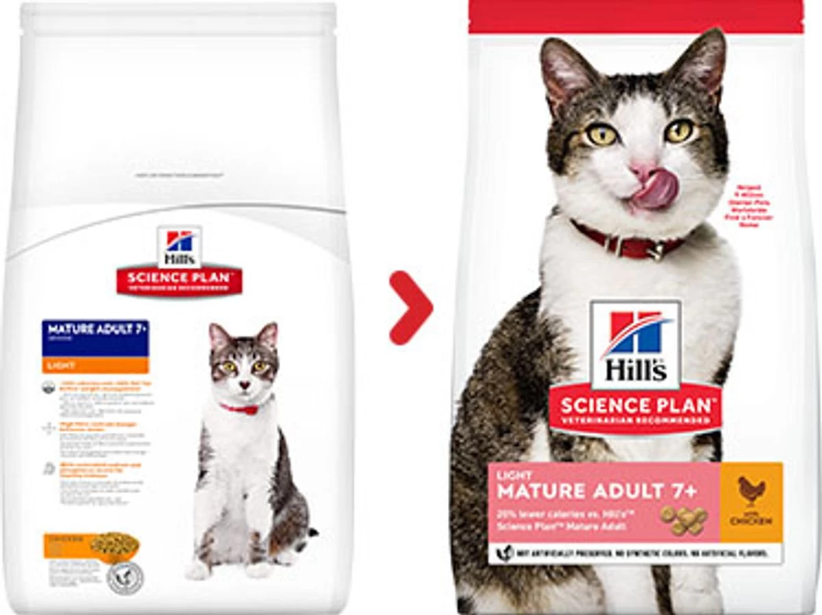 Feline Mature Light 7+ Au Poulet - Hill's Science Plan 3 Feline Mature Light 7+ Au Poulet - Hill's Science Plan