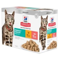 Feline Perfect Weight Multipack Pour Chat Au Poulet Et Saumon - Hill's Science Plan