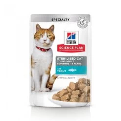 Feline Sterilised Cat Multipack Poulet Dinde Saumon Truite 12x85g - Hill's Science Plan -Fournitures Pour Animaux feline sterilised cat multipack poulet dinde saumon truite 12x85g hill s science plan 2