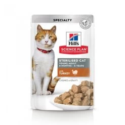 Feline Sterilised Cat Multipack Poulet Dinde Saumon Truite 12x85g - Hill's Science Plan -Fournitures Pour Animaux feline sterilised cat multipack poulet dinde saumon truite 12x85g hill s science plan 3