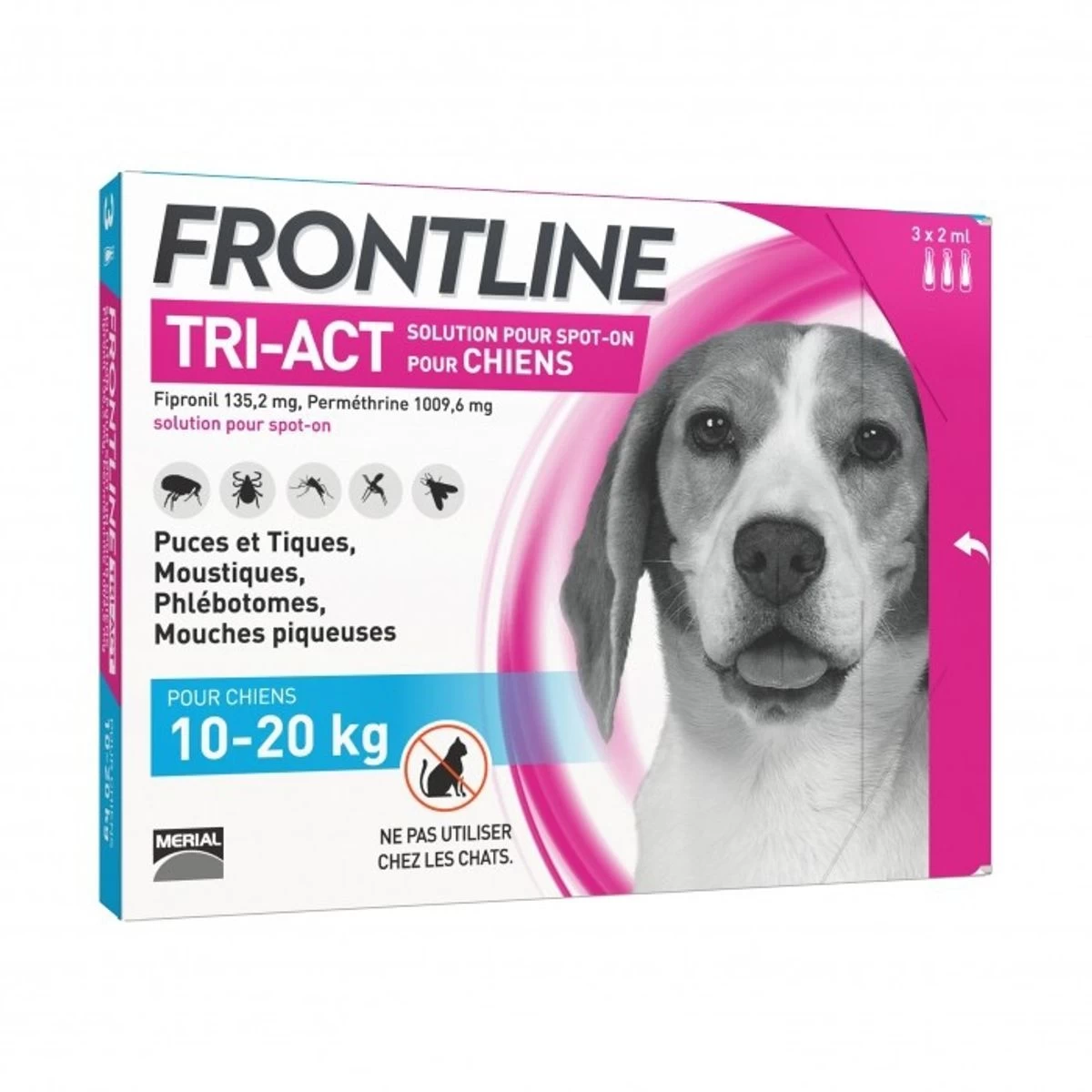 Frontline Spot On Tri-Act Chien 10-20 Kg - Merial 3 Frontline Spot On Tri-Act Chien 10-20 Kg - Merial