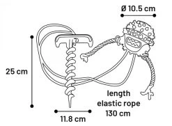 Jouet Piquet Avec Balle Gazo - Flamingo -Fournitures Pour Animaux jouet piquet avec balle gazo flamingo 2