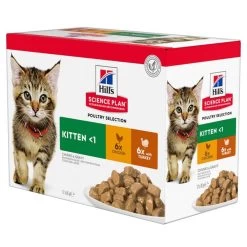 Kitten Sachet Repas Multipack Dinde Et Poulet (12x 85 G) - Hill's Science Plan