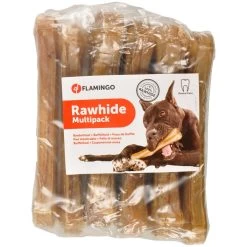 *Lot De 6 X 16 Cm* Os à Mâcher 100% Peau De Buffle - Flamingo Pets Products
