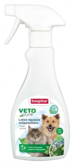 Lotion Répulsive Antiparasitaire Chien Et Chat Vetopure 250 Ml - Beaphar