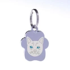 Médaille Rainbow "Chat Museau" Blanc - Petitamis