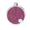 Médaille Shine "Rond Grand Glitter Rose" - My Family 2 Médaille Shine "Rond Grand Glitter Rose" - My Family -Fournitures Pour Animaux medaille shine rond grand glitter rose my family