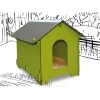 Niche "Vert Clair Et Toit Marron" S - Cucciolotta -Fournitures Pour Animaux niche vert clair et toit marron s cucciolotta