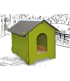 Niche "Vert Clair Et Toit Marron" S - Cucciolotta