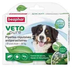 Pipettes Antiparasitaires "Grand Chien" VetoPure - Beaphar