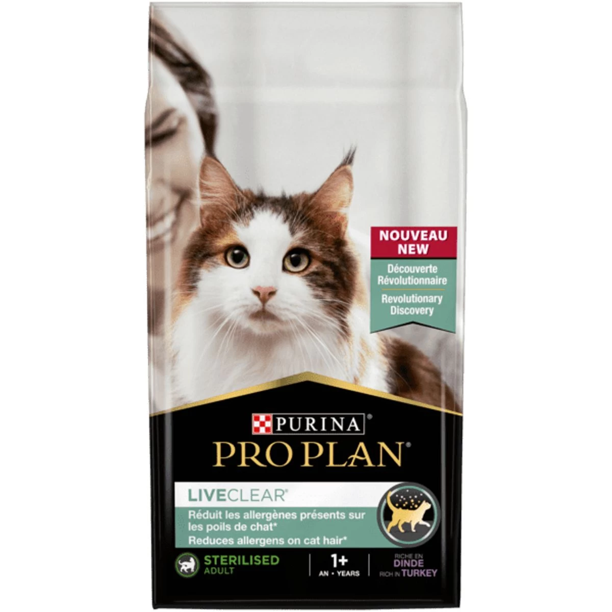 Pro Plan Cat Liveclear Sterilised Adult Riche En Dinde - Nestlé 3 Pro Plan Cat Liveclear Sterilised Adult Riche En Dinde - Nestlé