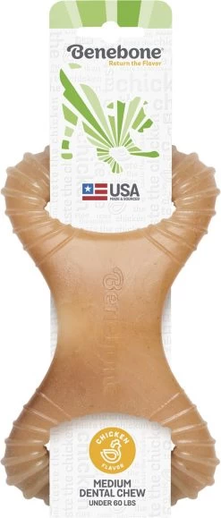 Stick à Mâcher "Dental Chew" Poulet Rôti - Benebone -Fournitures Pour Animaux stick a macher dental chew poulet roti benebone 2