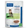 Vet HPM Wet Cat Adult Neutered Saumon (12 X 85 G) - Virbac -Fournitures Pour Animaux vet hpm wet cat adult neutered saumon 12 x 85 g virbac